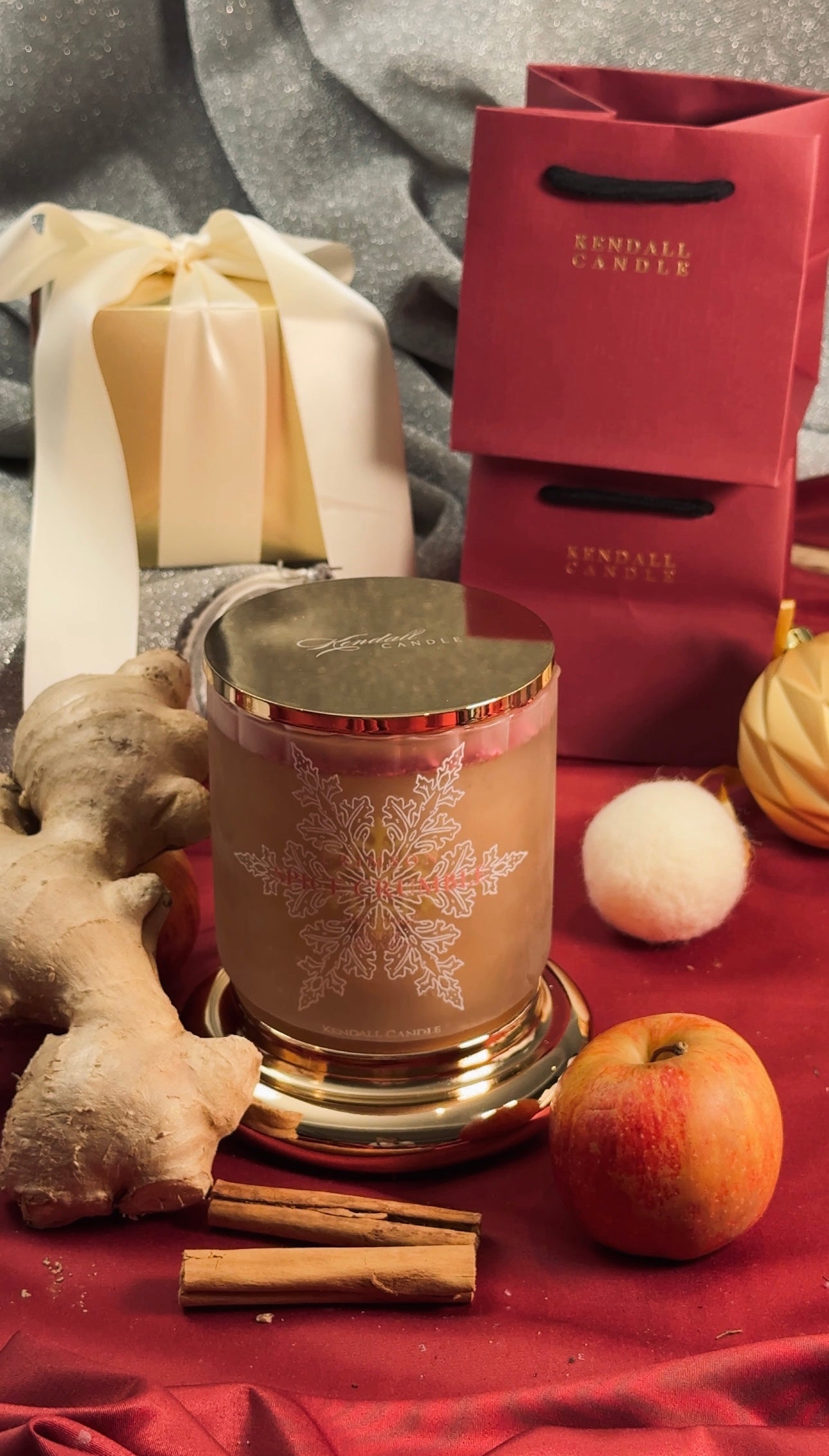 Holiday Glow Duo: Crimson Spice Crumble Candle & Perfume Set