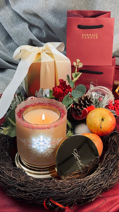 Holiday Glow Duo: Crimson Spice Crumble Candle & Perfume Set